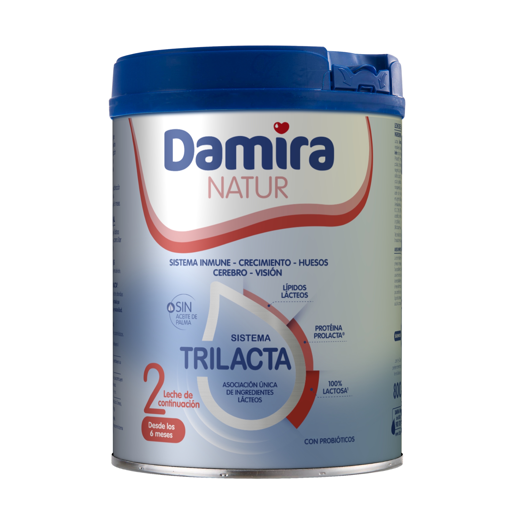 Leche Damira Natur 2 (800 gramos)