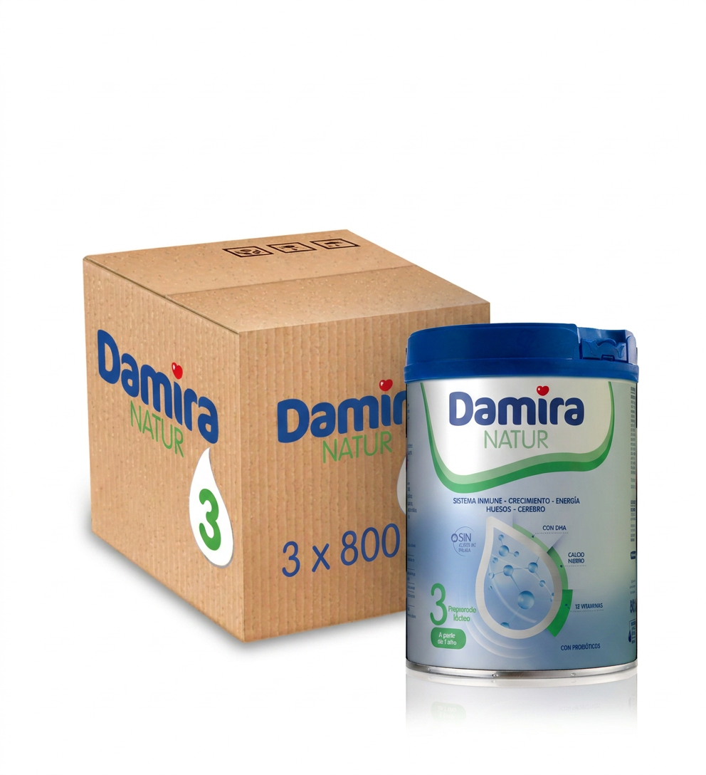 Leche Damira Natur 3 (3 x 800 gramos)