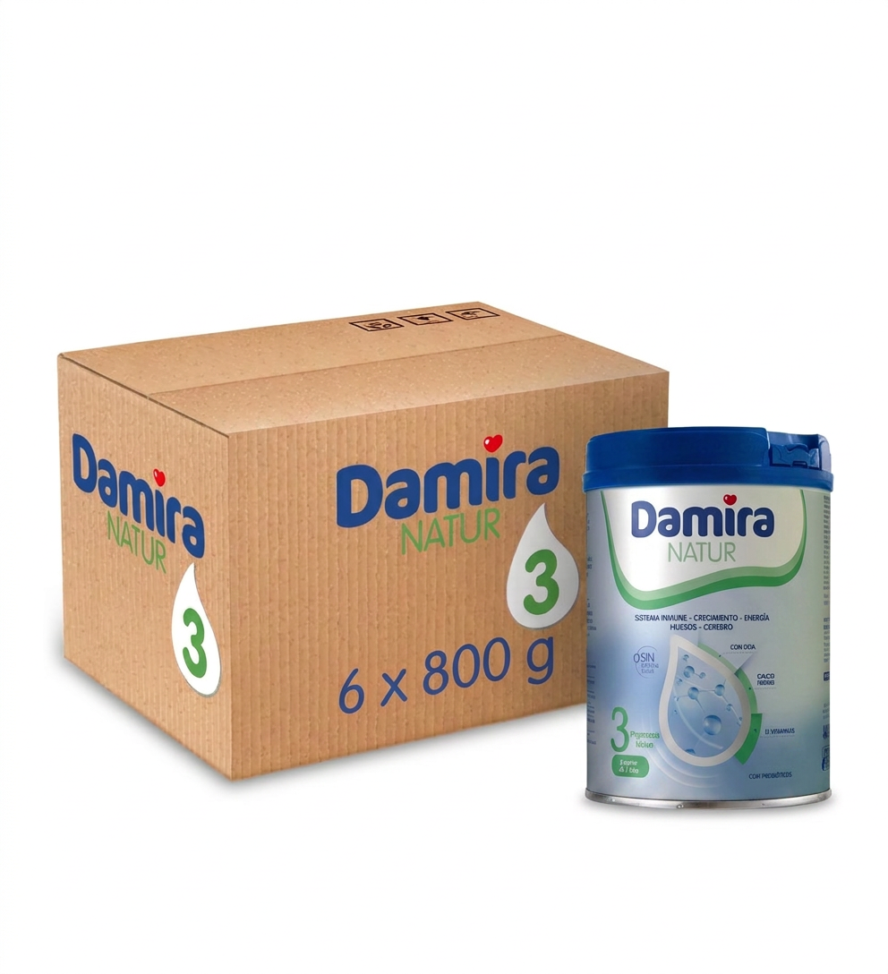 Leche Damira Natur 3 (6 x 800 gramos)